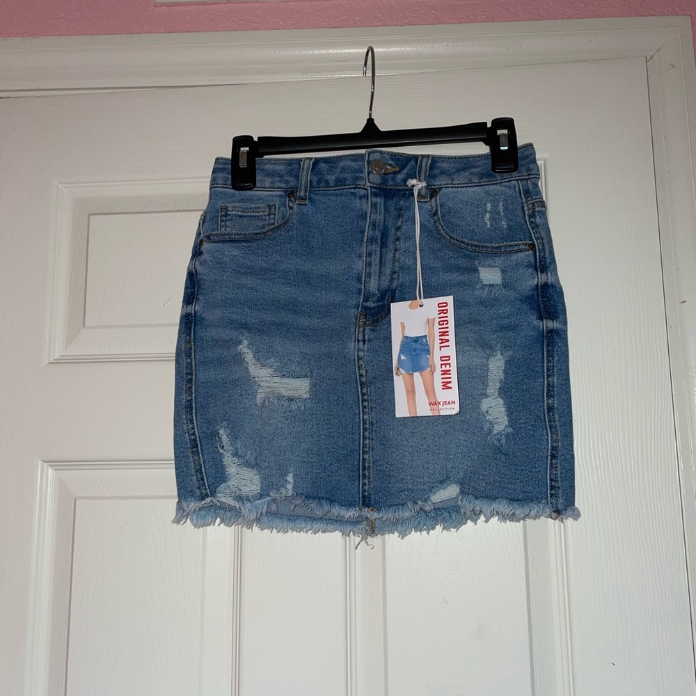 NWT Denim mini skirt